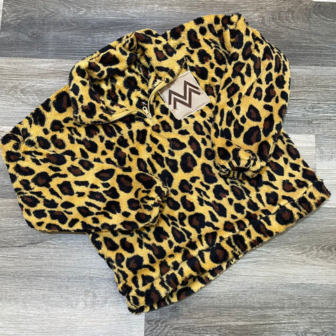 Polera Peluche Oversize - Animal Print