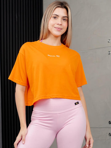 Crop algodón Maxium Fit Mini - Mandarina