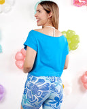 Crop Ojal - Turquesa