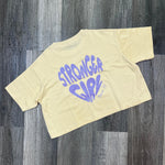 Crop algodón Stronger Girl - Crema