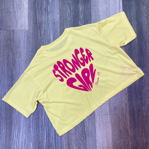 Crop algodón Stronger Girl - Amarillo Maiz