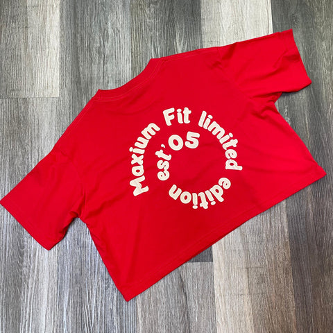 Crop algodón Maxium fit - Rojo