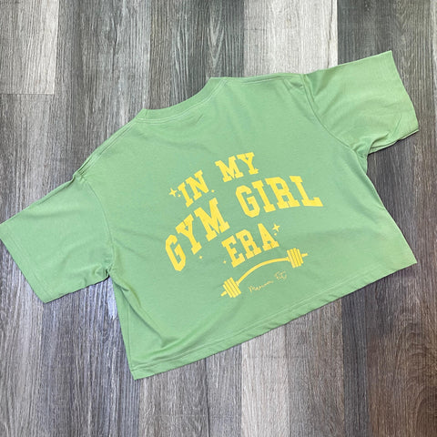 Crop algodón Gym Girl Era- Verde Manzana