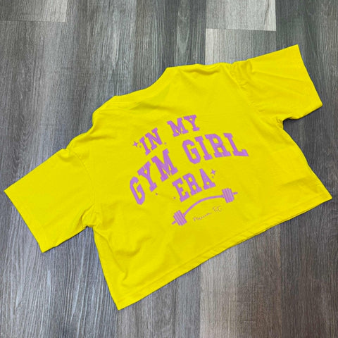 Crop algodón Gym Girl Era - Amarillo